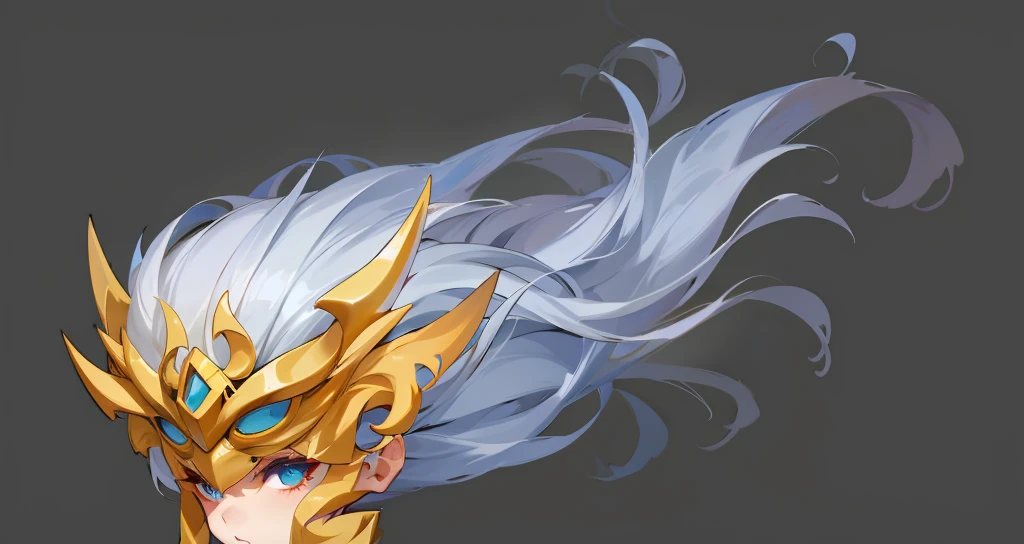 Long white hair、Full details,Fine hair,elegant,Swing with the wind,Disheveled