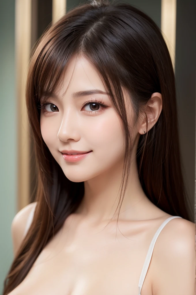 Very thin waist, (nsfw), Sheath Dress, highest quality、16k、No makeup、masterpiece、Ultra-high resolution、Realistic、Realistic、very cute、Baby Face:1.6、Large erect nipples, (Tight waist)、smile、Delicate face、Beautiful Skin、full body photo, {The cutest Erina Mano}, Realistic face, Realistic eyes, Beautiful attention to detail, Realistic skin, Beautiful Skin, beautiful eyes, light in eyes, fine eyebrows, Anatomically correct body shape, (raise the corners of the mouth), double eyelid double eyelid, (Clit Eyes), A neat and clean woman, Beautiful thin nose,