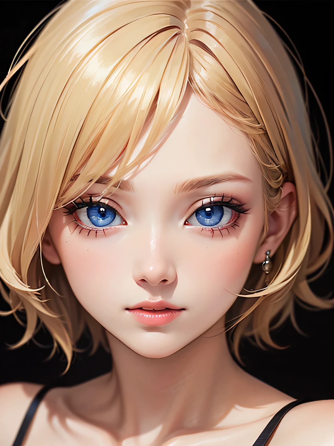 (masterpiece: 1.2, Highest quality), Realistic, (Realistic Picture, Intricate details, Depth of written boundary), Highest quality, masterpiece, Very detailed, Semi Realistic, 1 girl, Mature Woman, 21 years old, Blonde Short Hair, The left eye is covered with hair, blue eyes, King's Clothes, Red Cape, Slim figure, A crown made of precious gold, Document reading and markup, Goose hair pen, Office Table, Soft bench