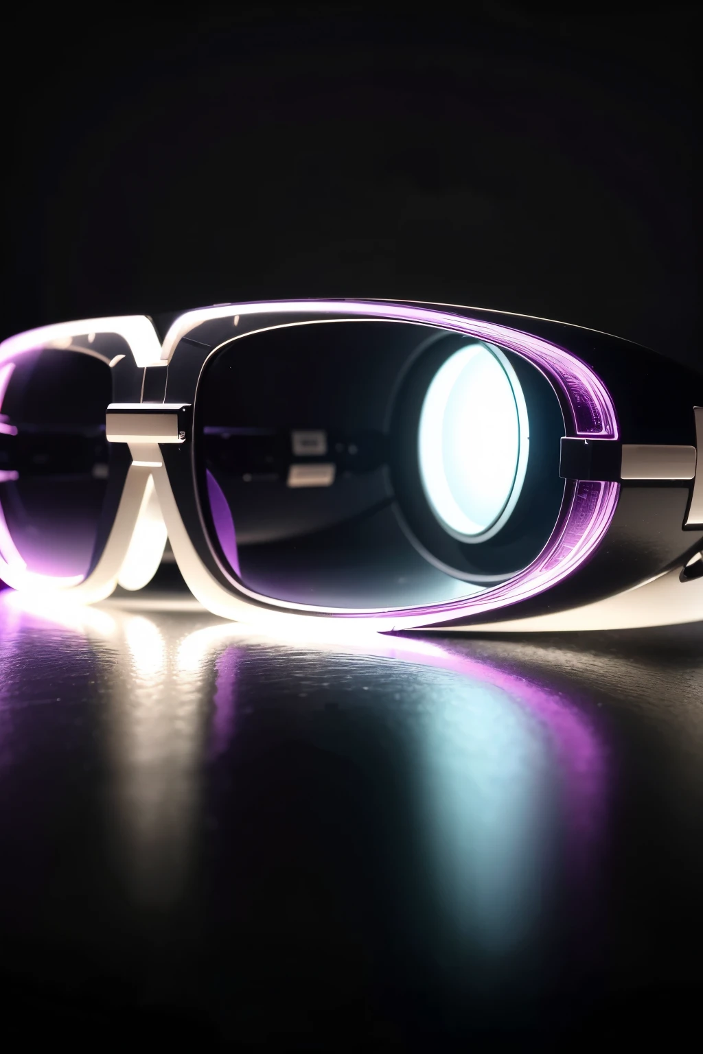 Create a futuristic glasses that creates screens on it