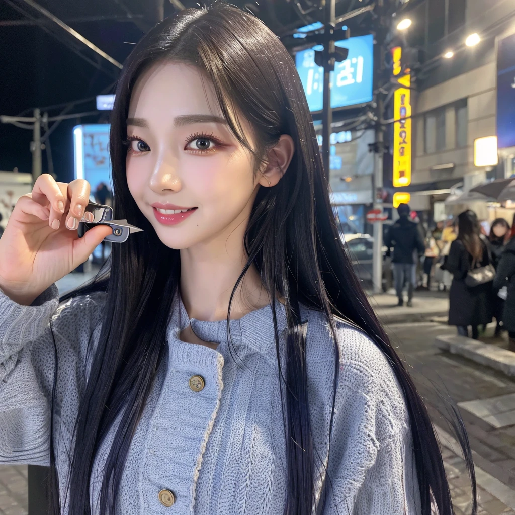 Highest quality、Impish Smile、alone、(full body)、Winter clothes、Japan One Girl、(whole body)、beauty、18-year-old、Elaborate depiction、Detailed facial depiction、Symmetrical body、Symmetrical face、Idol Costumes、Pointy Nose、Keep your mouth shut、Big Breasts、There is a shadow、Cool eyes、Cool look、Long eyelashes、Thick eyelashes、Double teeth、Properly aligned teeth、Sharp contours、distinct facial features、Shooting with a single-lens reflex camera、Abdominal muscles、Korean Idol、whole body images