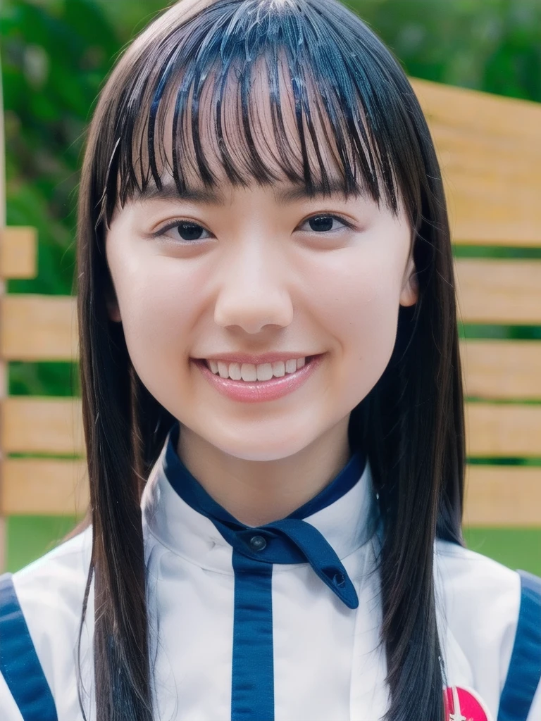 ulzzang-6500-v1.1, (Raw foto:1.2), (Photorealsitic:1.4), a beautiful detailed girl, extremely detailed eye and face, beatiful detailed eyes, huge filesize, (huge tit), hight resolution, ighly detailed, top-quality, [​masterpiece:1.6], [JK school uniform], illustratio, ighly detailed, CG, finely detail, top-quality, Highly detailed CG uniform 8k wallpaper, Cinematographic lighting, 1girl in、17 age、Cute Japan high school girl、perfect body type、[Unbuttoning a white school blouse]、small, taut breasts、Cute droopy eyes、Beautiful big eyes、White School Blouse、see-through brassiere、Sweating and getting wet、[sexual excitement:1.1]、[lyin in bed:1.5]、Raise both hands、 ribbon around neck、A slight smil、(the whole body is wet)、Shining eyes
