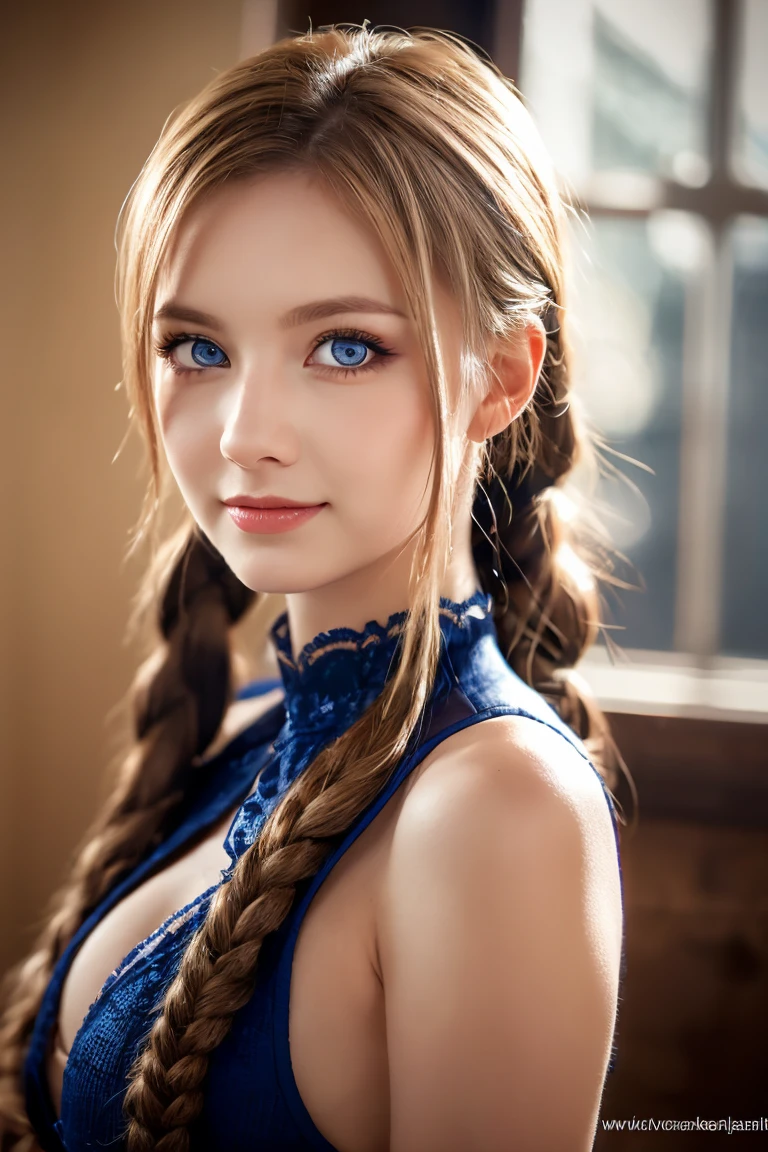 ((masterpiece)), ((best quality)), (ultra-detailed), ((kawaii)), cute, (lovely), ((extremely detailed)), 4K, (8K), best quality, (beautiful), photorealistic, cowboy shot, a cute girl, a beauty girl, solo, bodysuit, intricate details, beautiful silver hair, twin tails, (beautiful blue eyes), smile, dramatic lighting,