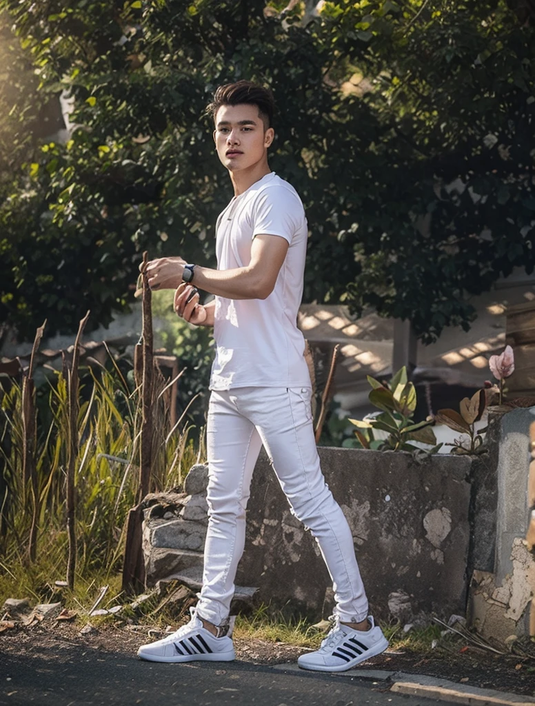 Change background sky white color shirt and hair styles and day click photo handsome boy cute boy realistic face hd photo ultra high quality 4k photo