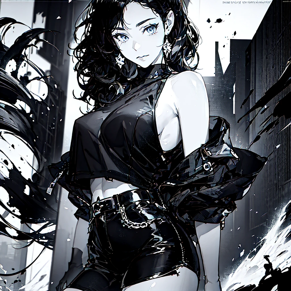 Remove the color, black and white only, manga style coloring. 