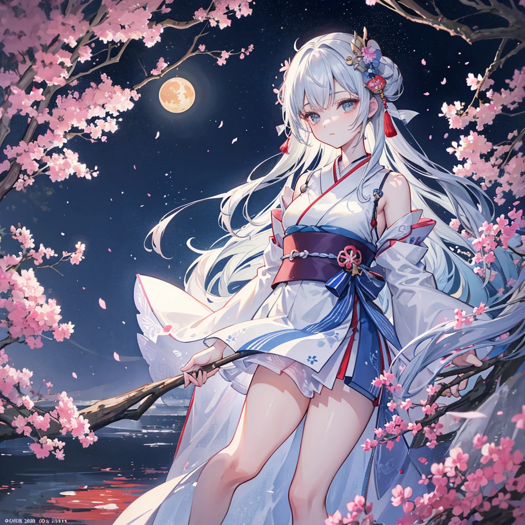 "Ultra-high resolution (2048K) watercolor illustration capturing the ethereal essence of moon-viewing sake, blending traditional Japanese aesthetics with quantum-level detail and surreal elements.
Central focus:
A traditional Japanese sake set illuminated by impossibly detailed moonlight
The moon itself, rendered as both celestial body and metaphysical entity
Subtle reflections and refractions creating a bridge between earth and sky
Sake set details:
Tokkuri (sake bottle) and ochoko (sake cups) with intricate, fractal-like patterns that shift under different angles of moonlight
Each droplet of sake rendered with microscopic precision, containing miniature lunar landscapes
Steam rising from warm sake, forming ghostly kanji characters in the air
Moon representation:
The moon as a hyper-realistic celestial body, with every crater and maria painted in exquisite detail
Simultaneously, the moon as an abstract concept, with phases and folklore blending into its surface
Moonbeams rendered as individual strands of light, each carrying tiny scenes from Japanese mythology
Environmental elements:
Traditional Japanese garden elements (stone lanterns, maple trees, koi pond) fading in and out of focus
Cherry blossoms and autumn leaves coexisting, representing the passage of seasons in a single moment
Subtle suggestions of yokai (supernatural creatures) hidden within shadows and reflections
Atmospheric effects:
Mist and fog rendered as millions of individual water droplets, each refracting moonlight differently
The interplay of light and shadow creating impossible geometries across the scene
Time dilation effects visible in the movement of clouds and the rippling of sake
Color palette:
Rich, deep blues and silvers dominating the moonlit areas
Warm, golden tones for the sake and traditional elements
Subtle hints of seasonal colors (cherry blossom pink, autumn leaf red) woven throughout
Technique showcase:
Wet-on-wet techniques creating seamless transitions between earth and sky
Dry