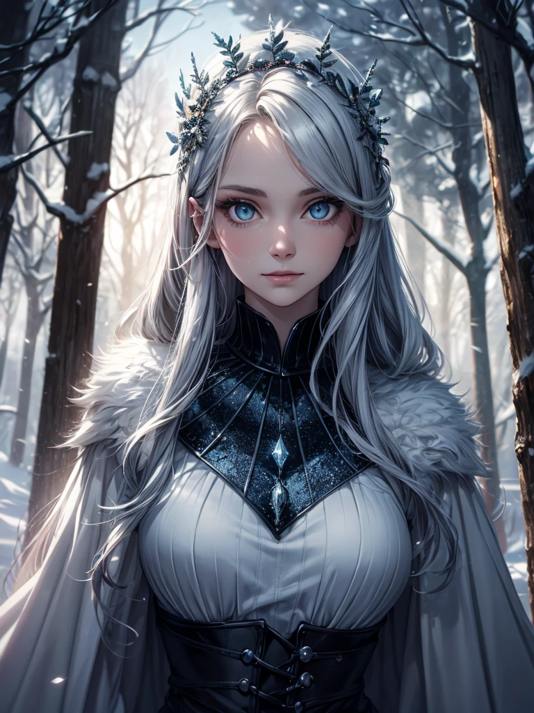 Narnia woman,detailed face,detailed eyes,(best quality,highres:1.2),ultra-detailed,realistic:1.37,(HDR,UHD),(studio lighting),(sharp focus),(physically-based rendering),(extreme detail description),(vivid colors),(bokeh),portraits,enchanted colors,special lighting,a touch of magic,ethereal beauty,fantastical elements,fairytale atmosphere,mystical background,soft and flowing hair,sparkling eyes,piercing gaze,subtle smile,graceful posture,magical wardrobe,wonderful landscape,enchanted forest,snow-covered trees,magical creatures,admiring the unknown,exploring new worlds,journey through a hidden realm,discovering the mysteries of Narnia.
sultry look, seductive,
