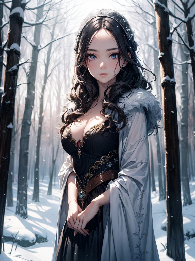 Narnia woman,detailed face,detailed eyes,(best quality,highres:1.2),ultra-detailed,realistic:1.37,(HDR,UHD),(studio lighting),(sharp focus),(physically-based rendering),(extreme detail description),(vivid colors),(bokeh),portraits,enchanted colors,special lighting,a touch of magic,ethereal beauty,fantastical elements,fairytale atmosphere,mystical background,soft and flowing hair,sparkling eyes,piercing gaze,subtle smile,graceful posture,magical wardrobe,wonderful landscape,enchanted forest,snow-covered trees,magical creatures,admiring the unknown,exploring new worlds,journey through a hidden realm,discovering the mysteries of Narnia.

 sultry look, seductive,
