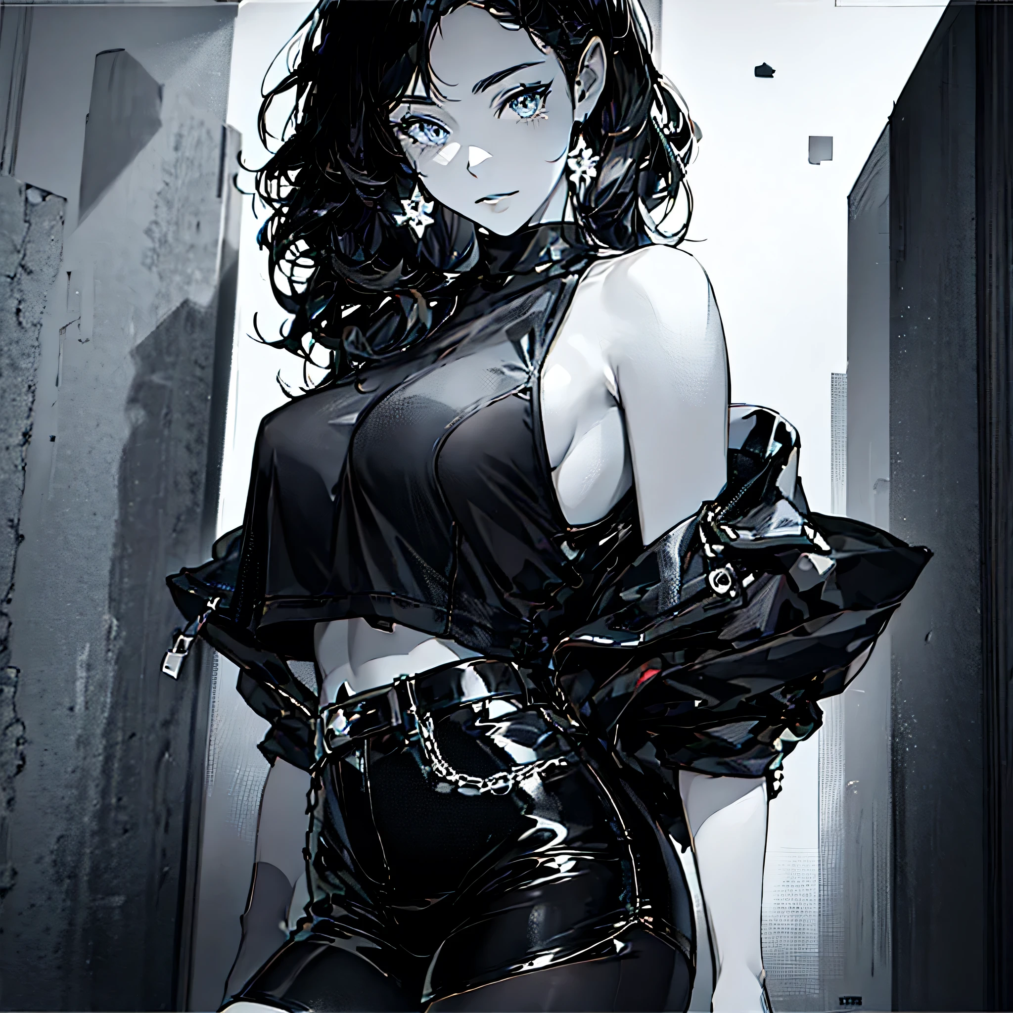 Remove the color, black and white only, manga style coloring.