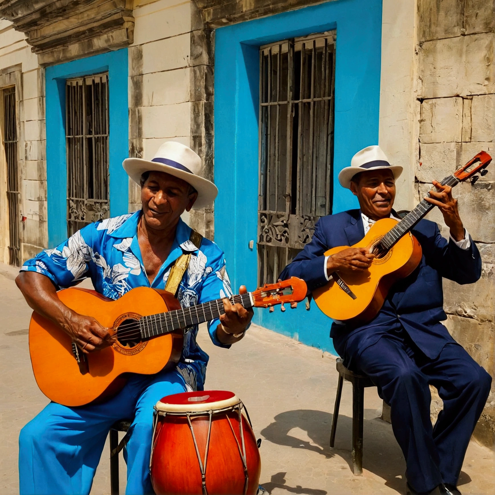 Musicians playing in Havana, Cuba々