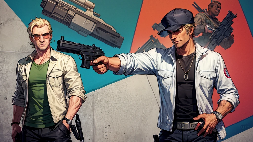 create a gta5 character holding a gun