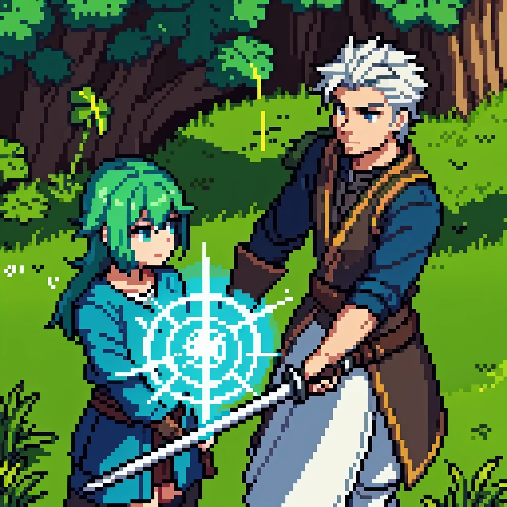 Swordsman(male)、Wizard(female)、Archer Hunter(male)、Bard(male)、Sword and Magic、RPG