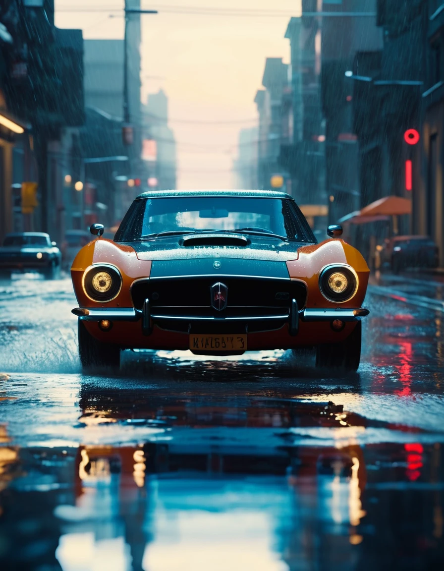 (Masterpiece, cinematic film still: 1.8). Close-up of car driving on wet street, Wojtek FUS, HypeRealistic octane rendering, 8K High Detail Concept Art, 8K Octane 3D Rendering, octane cgsociety, Daniel Maidman Octane Render, Render 8K octane number renderings realistically, Cinematic 4K wallpapers, Cinematic 4K wallpapers, Photo realistic octane rendering, octane trending on cgsociety