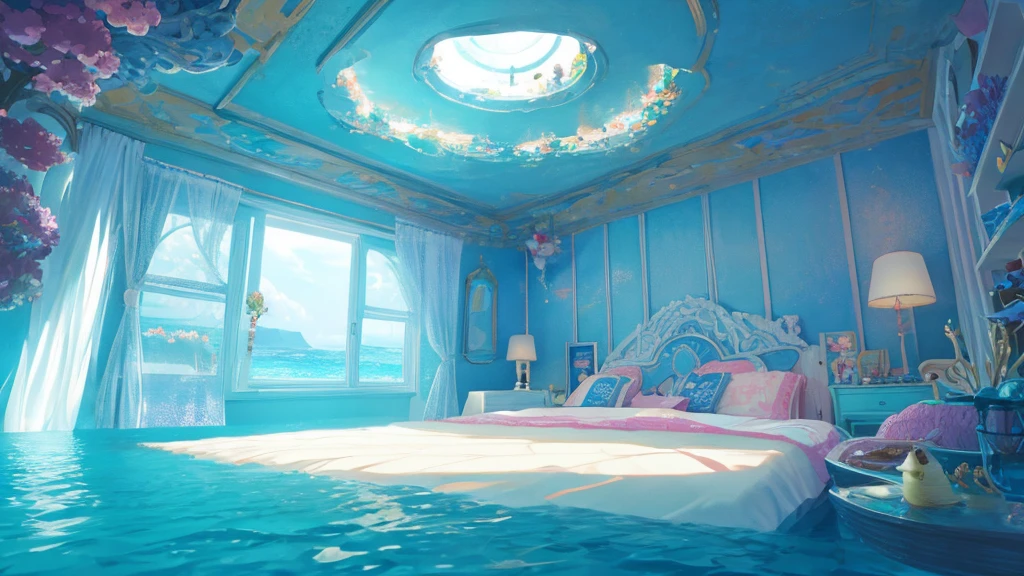 Room under the sea、The room overlooks the sea、The Underwater World、Girl's room、Fantasy、Fantasy
