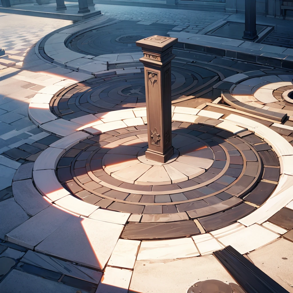 School, centered, stone paving, noon, ultra HD