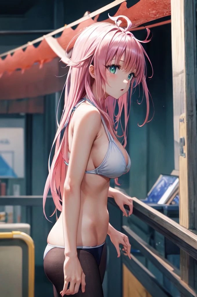 (masterpiece),(Highest quality)、(Very detailed)、(Very detailedなCG)、(Very delicate),(Perfect lighting),(8k)、(Dynamic Angle)、(Clear images)、Vibrant colors, woman、masterpiece、Highest quality、Written boundary depth、Cinema Lighting、masterpiece、Highest quality、Very detailed、colorful、Vibrant、Large Breasts、Thighature woman、alone、(masterpiece、Highest quality、High resolution、Anime Screen Capture、Anime Color)、(Perfect Anatomy、Beautiful attention to detail、Beautiful detail body、Beautiful breasts、Shiny)、Sexy mature anime woman standing outside in aswimsuit、((bikini))、performer、look up、Side bangs、Pink Hair、The eyes are round、Long Hair、Side bangs、Large Breasts、Large Breasts、Large Breasts、woman on top