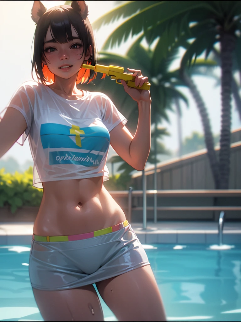 NSFW、(4+Girls:1.5)、 (alternate athlete swimsuit pool)、 Oil, line up, girls in row、 Looking at Viewer、masterpiece、top-quality、The ultra -The high-definition、Top resolution、ighly detailed、profetional lighting、pretty skin、CG Illustration、Thin、a very cute、Young Face、cleavage of the breast、Underbust、a wet body, (Breasts out:1.4), Brown hair、semi long hair、Hair Ribbon、blue eyess、red blush、(Sit on the ground:1.1)、(Opening legs:1.1)、raise her legs、 a navel、frombelow、a wet body、(Breasts out:1.4)、(Plastic bag 1.2)、Transparent swimwear、 swimming pools、 (the wind:1.3)、The crotch and chest of the swimsuit are torn