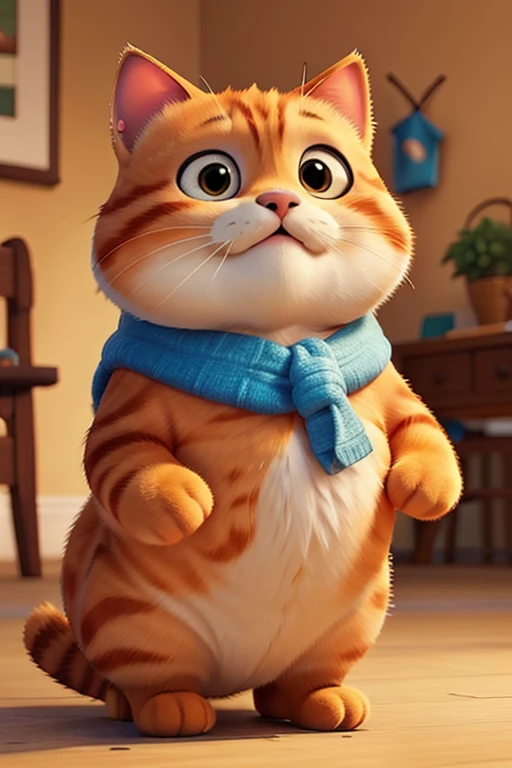 Image of a fat orange cute cat