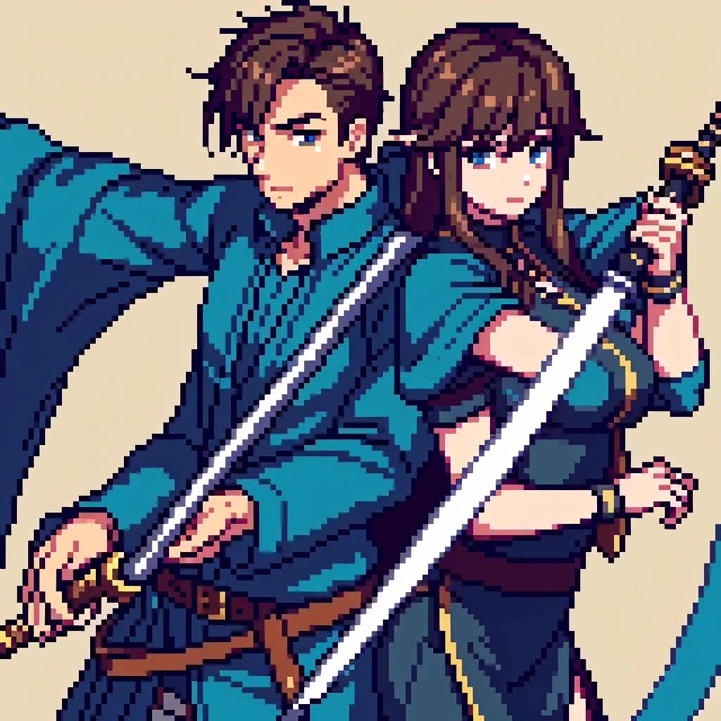 Male swordsman、Magician Woman、Male archer、Male bard