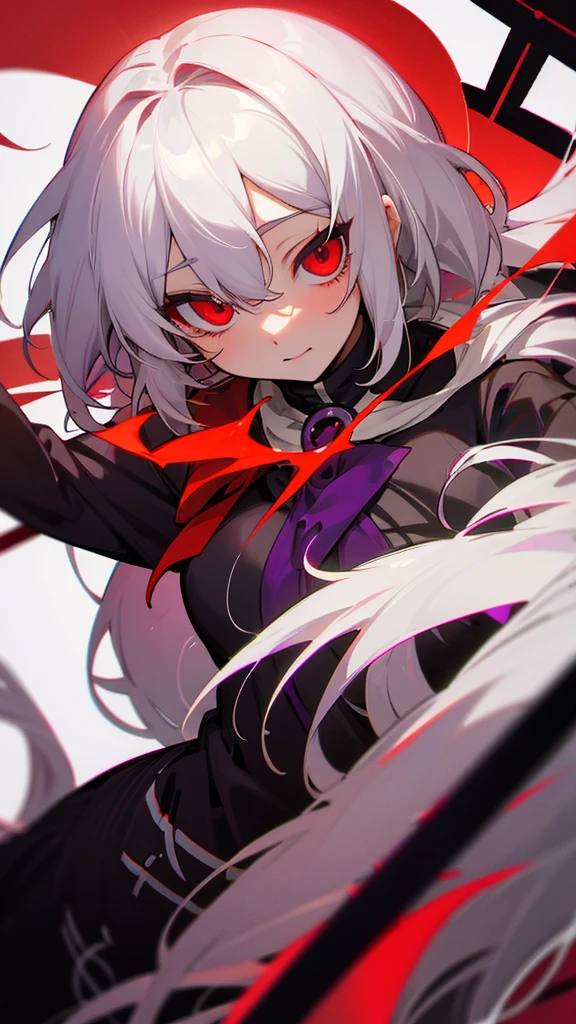 Highest quality　I have long hair　Gray Hair　Sagume Rare God　Red eyes　I don't have anything　Odd Eye　One person　