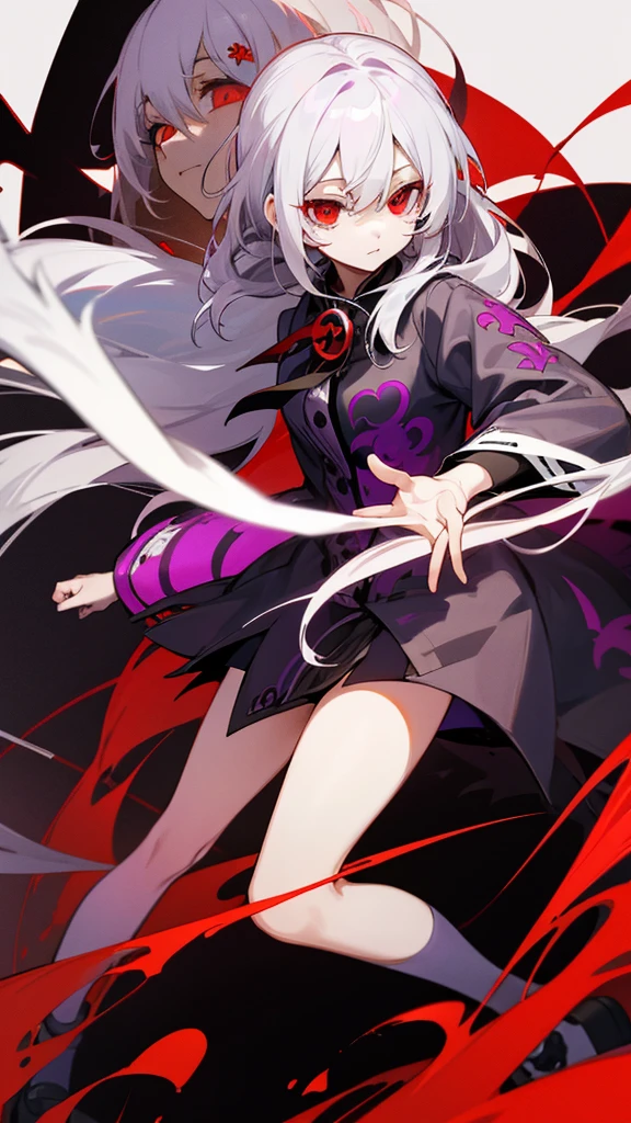 Highest quality I have long hair Gray Hair Sagume Rare God Red eyes I don't have anything Odd Eye One person