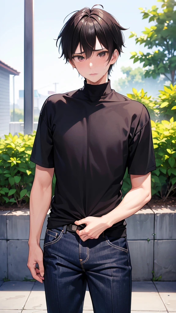 Japanese student style,,cool,,,A refreshing, athletic man,Still a virgin,,,boy,,,boys,,,Spiked Hair,charm,Slim figure,23 years old,,Tall,Everyday casual clothes,,,The male protagonist is,,With a confused look,,,,,Yeah.？why!?,,whyだ!?,,(街中でオレはComplete castrationされた:1.3),(Complete castration:1.3),(I am a man who has failed miserably in becoming an adult man.),,Super manly is slowly declining,,Castrated male,,,Male end,,Sexual sensations rise,,Daytime,Smooth,Skin texture,Functional beauty,shine,,,Breeze,A speck of dust,Natural light,face,hand,eye,blush,tears,,,Saliva,,,Accuracy,,Ultra correct,Biological,Excellent detailed anatomy,4K,8k,Highest quality,Male Focus,,Depth of written boundary,Character Portrait,Black Hair,Punctuality,God is changing his body,He is the only one who is absurd.,Human rights disappear,,From groom to everyone&#39;s anal pet,,I can only live here,,