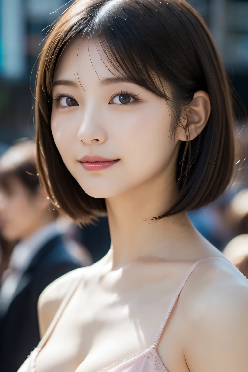 One girl,((Close-up of face:1.4))、(Showing naked:1.4)、 (Woman in a nightgown:1.5), ((No underwear:1.6))、((Small, flat chest:1.4))、Beautiful Japanese actresses,((Precise and beautiful face:1.3))、((Face with bright make-up:1.4))、(RAW Photos, Highest quality), (Realistic, Realistic:1.4), (Tabletop), ((平らでsmall胸を見せる:1.6))、
Very delicate and beautiful, Very detailed, 2k wallpaper, wonderful, In detail, Very detailed CG Unity 8K 壁紙, Very detailedな, High resolution,
In the crowd, Beautiful detailed girl, Very detailed目と顔, Beautiful and sophisticated nose, Beautiful attention to detail, Cinema Lighting,
Shibuya Crossing, Light your face, Being photographed by passers-by, Surprised,
Perfect Anatomy, Slender body, small, short hair, smile