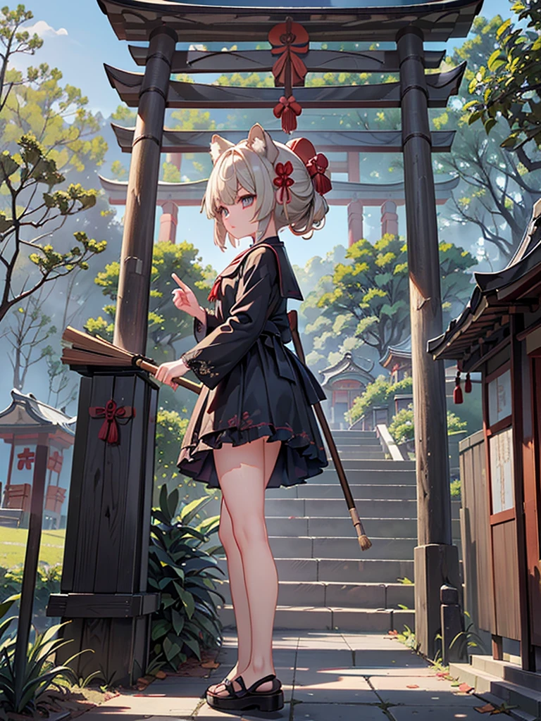 (detailed fingers,detailed hands,detailed eyes,detailed legs:1.5),(shoot from side:1.2),(1girl,独奏:1.5),(shrine,outdoors:1.5),(vagina,vaginale:0.2),(standing:1.5),(1 long-handled broom,In the center of the body,Holding a broomstick in one&#39;s hand,Hold at an angle,Straddle a broomstick:1.7),(female orgasm:1.2),(pussy juice:1.2),(embarrassed,blush:1.5),(steam:1.2),(sweat skin:1.5),(saliva:1.3),(looking down at viewer:1.5),(large breasts:1.5),crying face,(watery eye:1.2),(miko,shrine maiden, japanese clothes, detached sleeves,hakama mini skirt:1.5),(wet clothes:0.2)