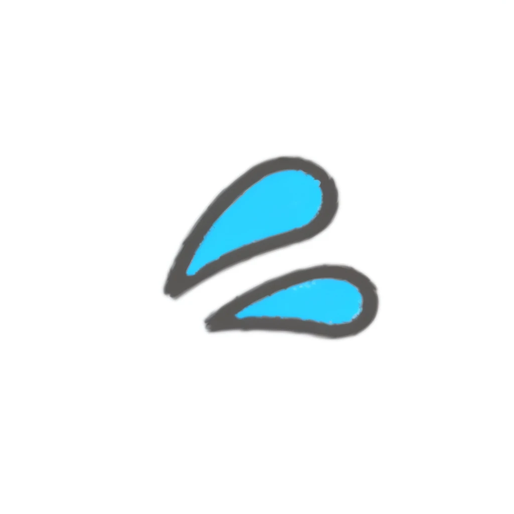 Close-up of a blue and black logo on a white background, Clean and simple design, Logo Pound, drawn image, ( ( Brush strokes ) ), Clean logo, logo without text, minimalist logo without text, avatar image, Best Logo, watermark:-1, Simple logo, Social network logos, image, Bloom, Turbo Squid, ripple