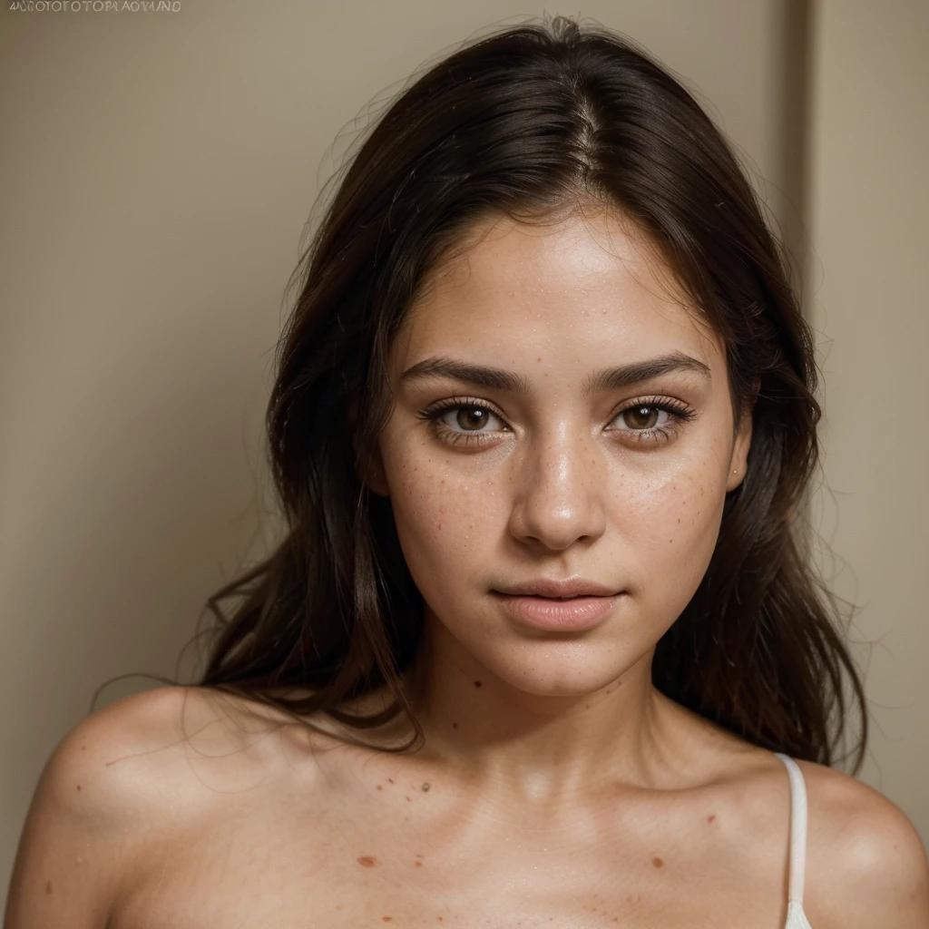 a beautiful latina woman, straight dark brown hair, no makeup, few freckles, extremely detailed and realistic facial features, flawless skin, beautiful eyes, (best quality,4k,8k,highres,masterpiece:1.2),ultra-detailed,(realistic,photorealistic,photo-realistic:1.37),award winning portrait photography style