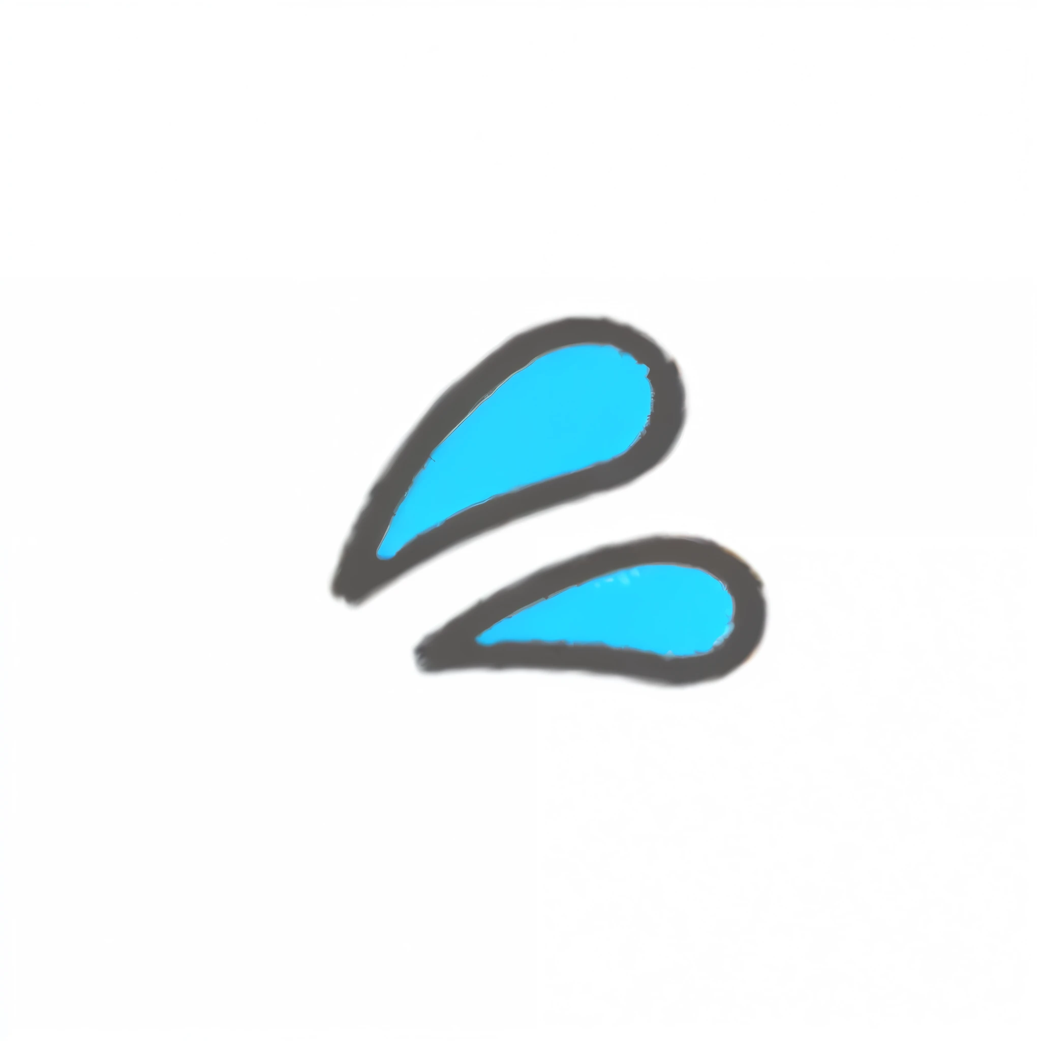 Close-up of a blue and black logo on a white background, Clean and simple design, Logo Pound, drawn image, ( ( Brush strokes ) ), Clean logo, logo without text, minimalist logo without text, avatar image, Best Logo, watermark:-1, Simple logo, Social network logos, image, Bloom, Turbo Squid, ripple