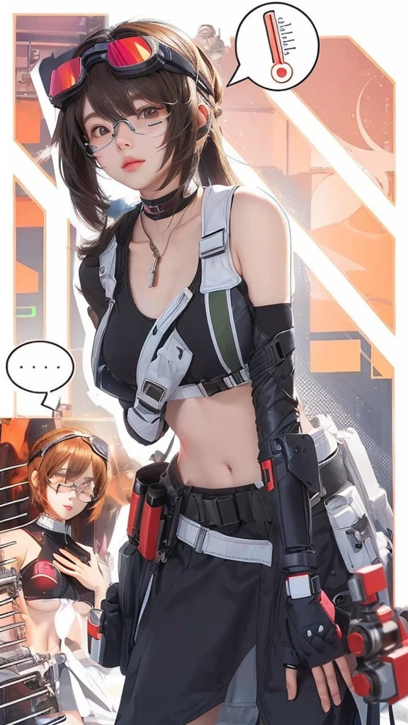 Aniime girl with goggles , grace zenless zone zero
