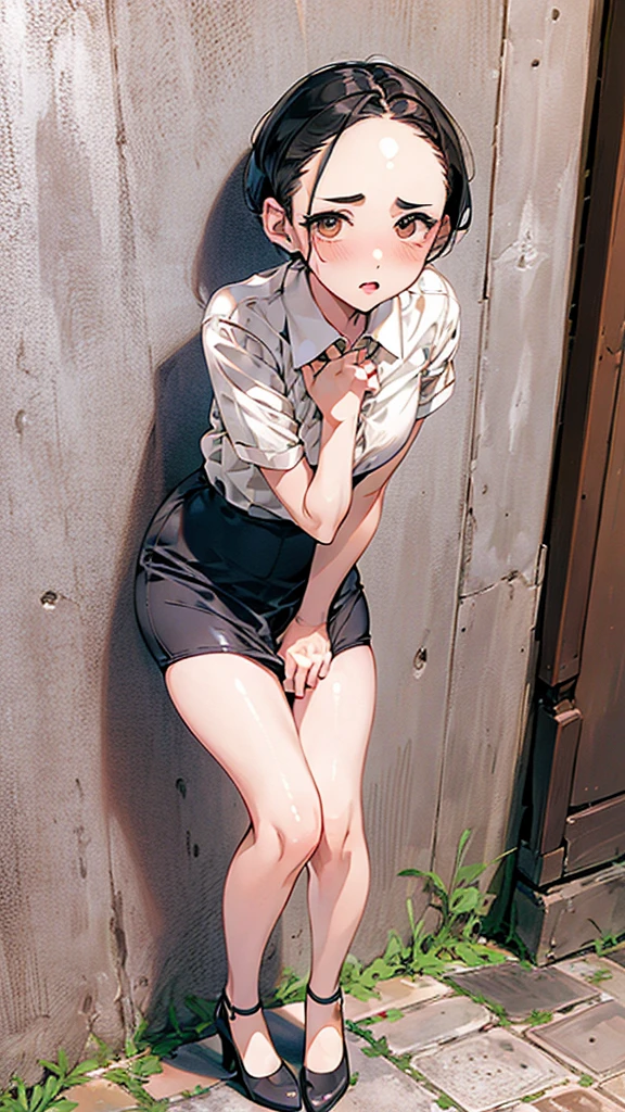 独奏,A pet girl,young ,Beds,The body is completely soaked with water,Water under the body,Sweat profusely,Wearing sweat,Wear a transparent low-necked T-shirt that is completely soaked in sweat,No underwear,Bumps,Superskirt,Light lace panties soaked in sweat,white legwear,Leather boots,legs separated,Open your legs,Squat with both legs,squating,long leges,Big breasts Thin waist,Facing the audience,