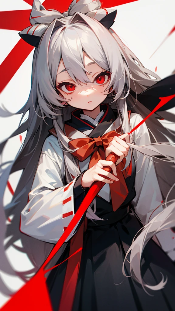 Highest quality I have long hair Gray Hair Hina Sorazaki Red eyes I don't have anything Odd Eye kind One person