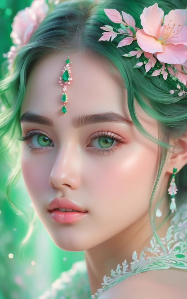 (best quality, 4K, 8K, high-resolution, masterpiece), ultra-detailed, colorful pastel, beautiful young woman, digital art, detailed facial features, light pink tones, emerald tones, charming character illustrations, soft focus, intricate design, gentle expression, ethereal atmosphere, vibrant colors, delicate details, artistic elegance, high detail, high resolution.
(best quality, 4K, 8K, high-resolution, masterpiece), ultra-detailed, colorful pastel, beautiful young woman, digital art, detailed facial features, light pink tones, emerald tones, charming character illustrations, soft focus, intricate design, gentle expression, ethereal atmosphere, vibrant colors, delicate details, artistic elegance, high detail, high resolution.