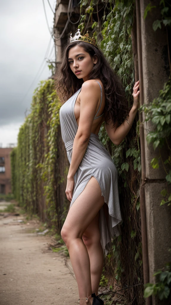 (masterpiece,best quality:1.2),ultra high res,(photorealistic), very long hair, blue eyes, sexy, slim, extremely beautiful eyes, dark eyeliner, mischievous, sultry, round breasts, middle part, white summer dress, black hair, shiny skin, wet clothes, gothgirl, thong, embarassed, calmart