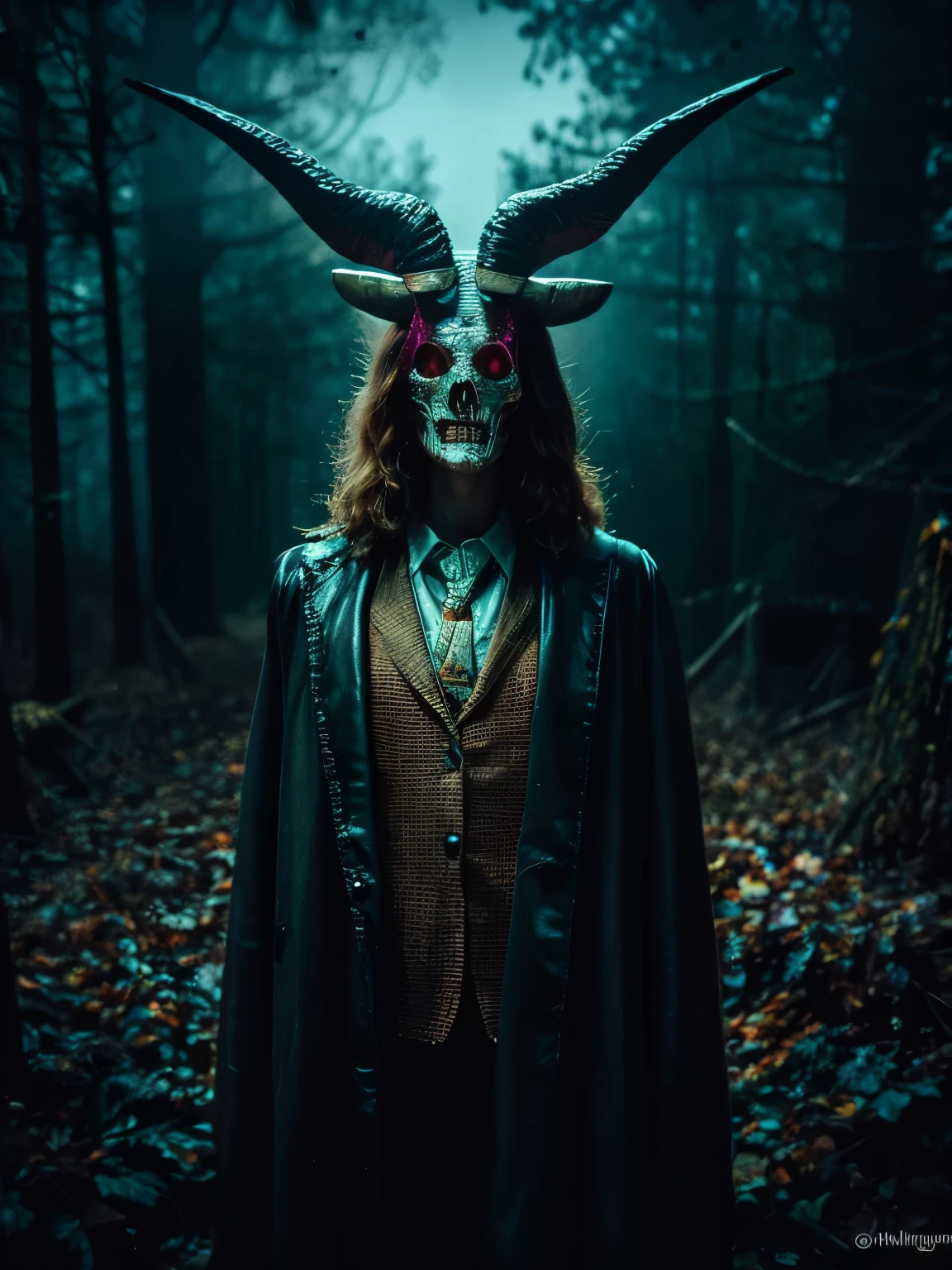 muste piece, best quality, High resolution, photorealistic, Baphomet,creepy atmosphere