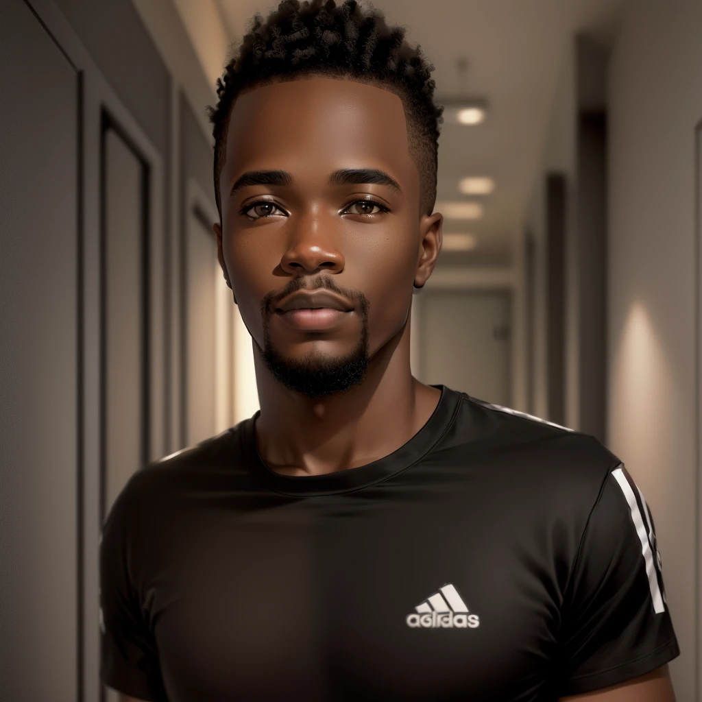 African American man, 22 years old, with a black shirt and a white shirt, I don't study in sunlight, african portrait of jesse pinkman, 2 4 year old man, Prince Adebanji, man has black skin, to Afonsa, Immanuel is still, Alphonse Muca