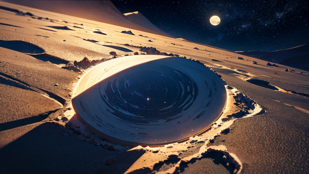 universe飛行士、Lunar Surface、universe、Starry Sky、footprints