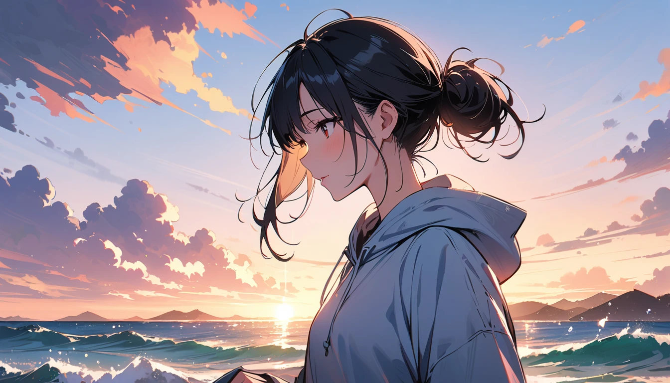 (masterpiece, Highest quality:1.2), 1 Girl, alone,Eyes open,Tropical atmosphere,Ocean,playing