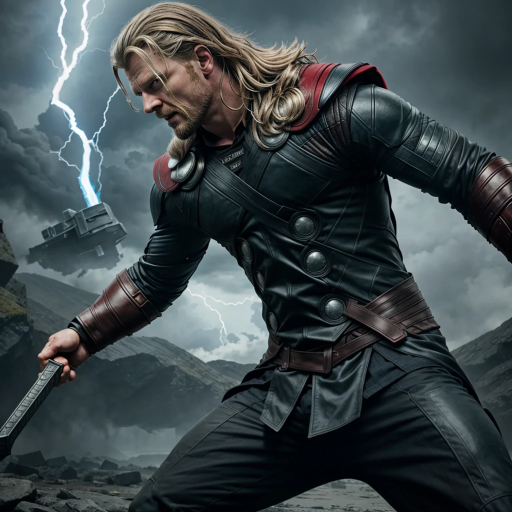 Thor angry mode with stormbreaker 