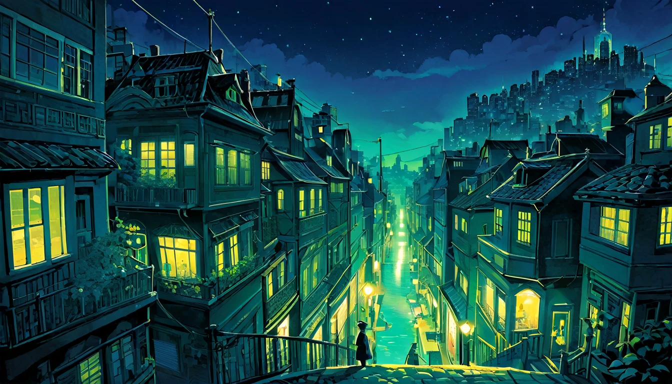 City of night Vision Picture books An illustration