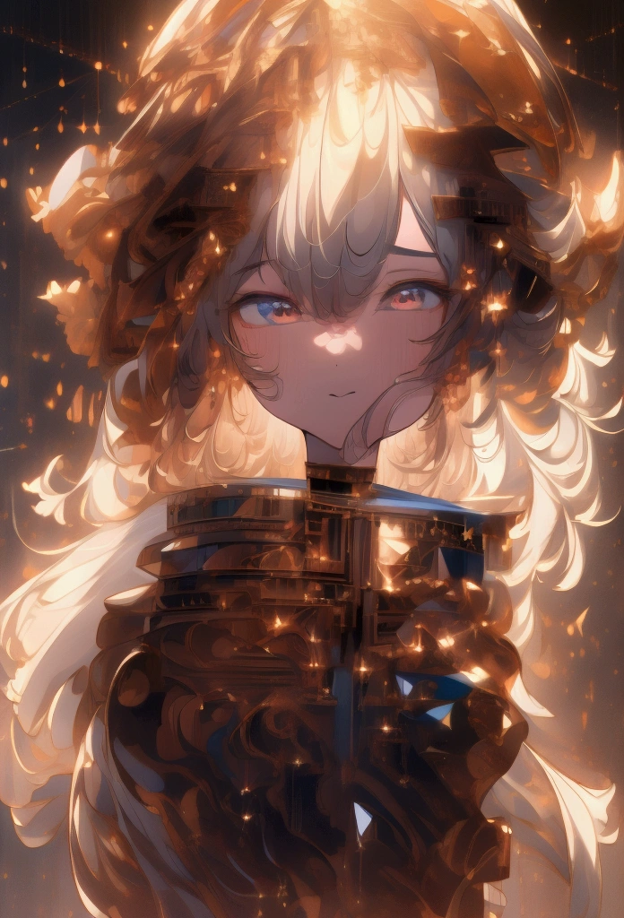 ((masterpiece)), ((Highest quality)), ((High resolution)), ((Highly detailed CG Unity 8k wallpaper)), alone, Tachibana Sonata, Facial beauty, Hanging hair, Parted hair, Silver Hair、Seriously an angel、Fantasy、Sky World、High-dimensional space、Colorful background、gorgeous
