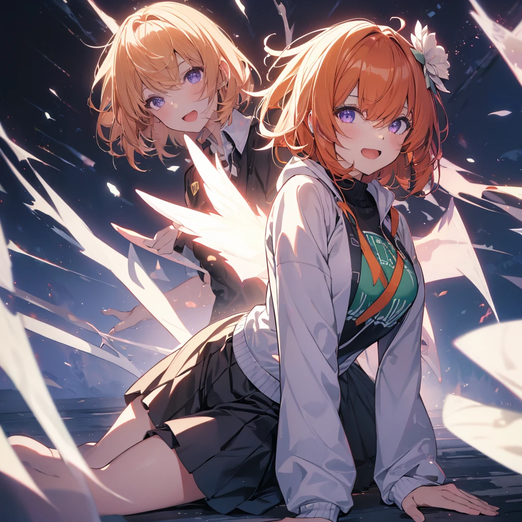 (Recall,On all fours:1.3),(Camel Toe:1.3),Highest quality,Best image quality,Perfect Anatomy,masterpiece,Ultra-detailed,beautiful,super high quality, Highest quality,High resolution, Very detailed,Game CG,Dutch Angle ,beautiful細部までこだわった目,Visual Arts,Five Fingers, Perfect hands,Hide your hands, {{{One Girl}}}, beautiful詳細な女の子, Game CG, Spring flower, One curl on the outside, Short Bob Hair, Pastel orange hair, Purple eyes,Stylish accessories solo, breast enhancement, Medium Shoot, woman, Take-out, Laughter, huge ,,Pastel green checkered mini skirt,Black knee-highs, {{{{{Wearing a pastel green hoodie}}}}},Open your mouth, Daytime Classroom, wonderful, beautiful細部までこだわった目, Highest quality, Very delicate,Masseter muscle area,Highest quality,(Official Art、Highest quality、Unity 8k wallpaper、32K、masterpiece、Ultra-detailed、超High resolution、Realistic、Photorealistic:1.2)、(Cinema Lighting:1.2)、Fire Glow Effect、The most grainy shadows on the film、Side light、Side Shot、(Ultra-detailedで複雑な3Dレンダリング)、Atelier Series,