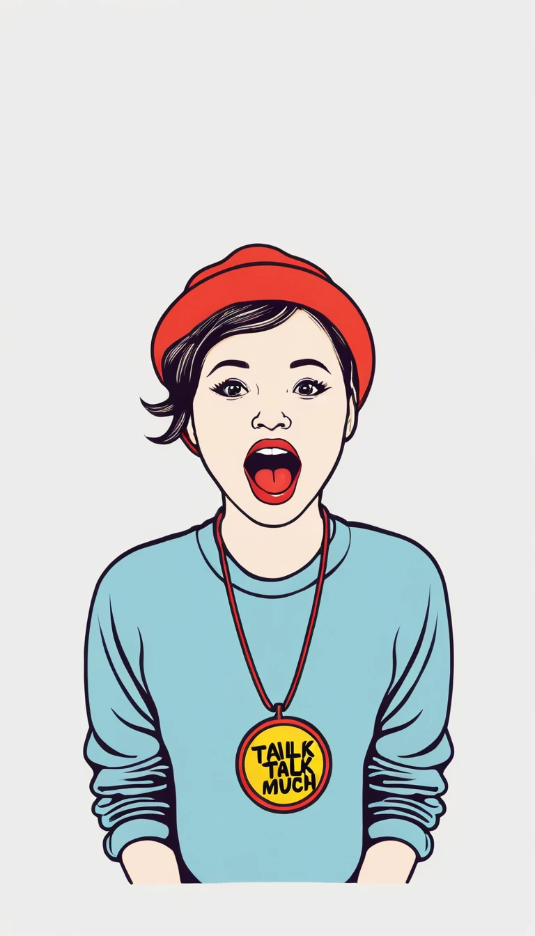 bullshit, people, talk to much, illustration, logo, cute