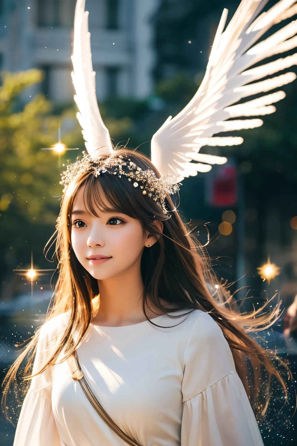 Bell, Background blur, Angel Halo, Sparkle Effect, 