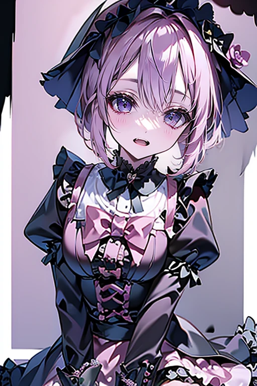 1girl,solo,cute,pink,jirai kei,jirai girl,Gothic Lolita,eye shadow