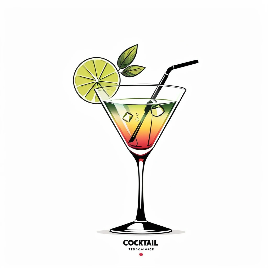 Graphic typography design quotes "

Simple stylish and modern cocktail background on white