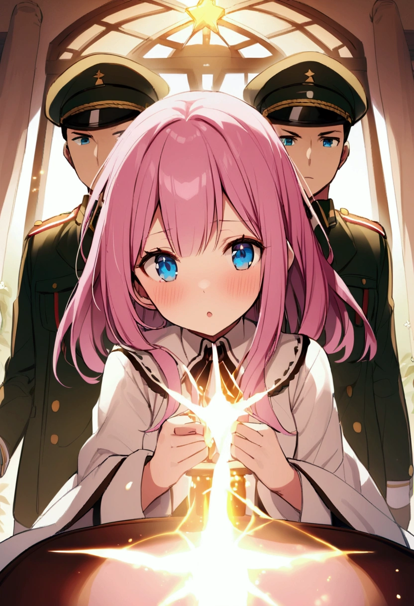 army、go ahead、commander、Order、Girl with pink hair、blue eyes