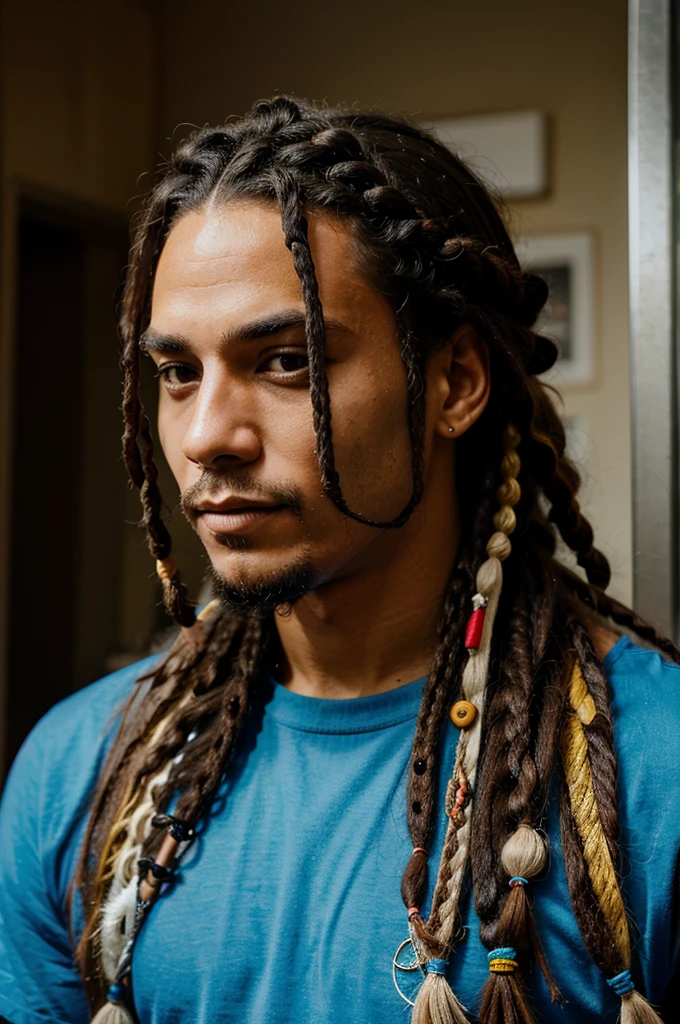 a man with dreadlocks 